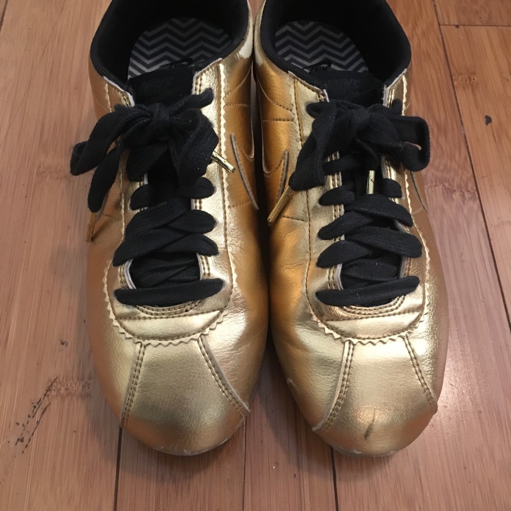 Gold Nike Cortez